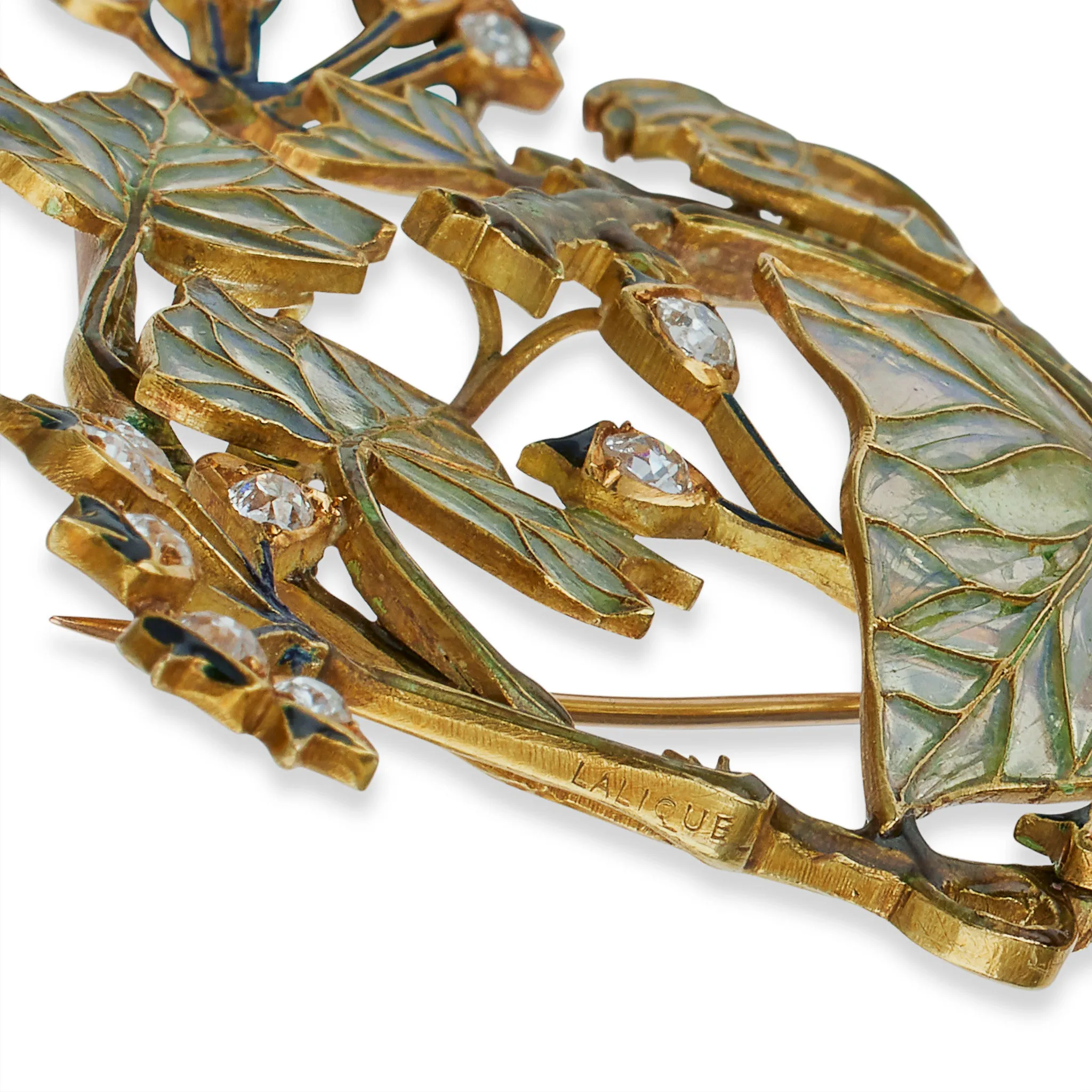 Ren?? Lalique "Ivy" Pendant Brooch/Necklace