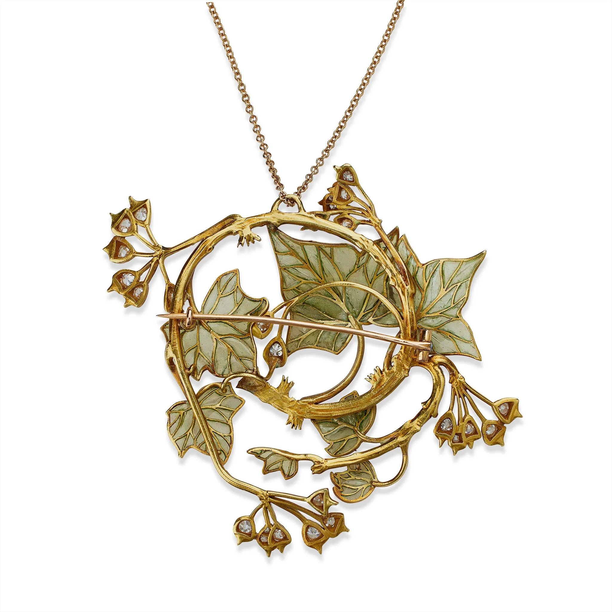 Ren?? Lalique "Ivy" Pendant Brooch/Necklace