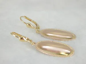 Rose Gold Earrings with Sophisticated Milgrain Edging