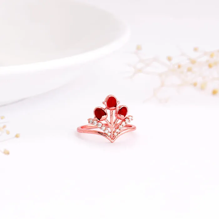 Rose Gold Fountain of Love Ring