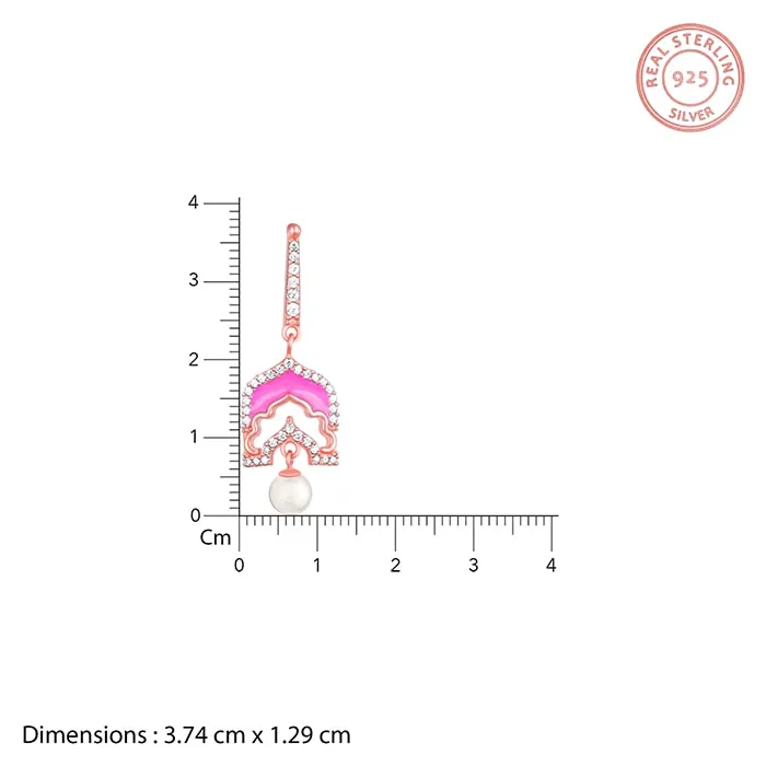 Rose Gold Hawa Mahal Earrings