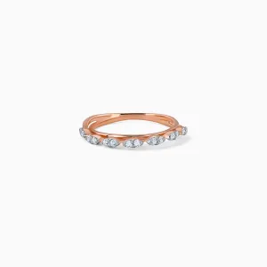 Rose Gold Lunar Circle Diamond Ring