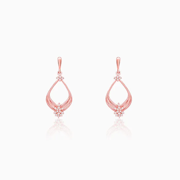Rose Gold Princess Earrings