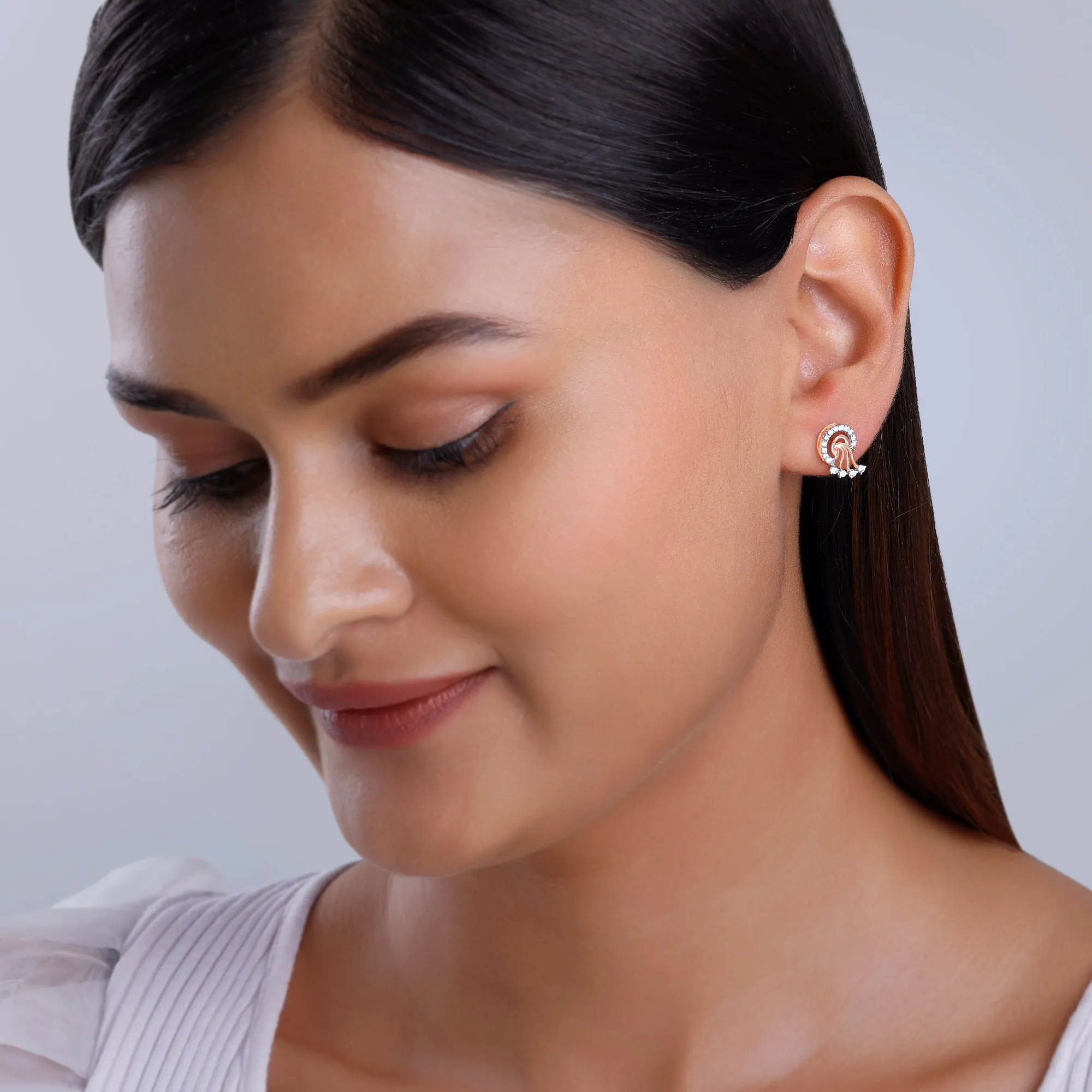 Rose Gold Secret Whispers Diamond Earrings