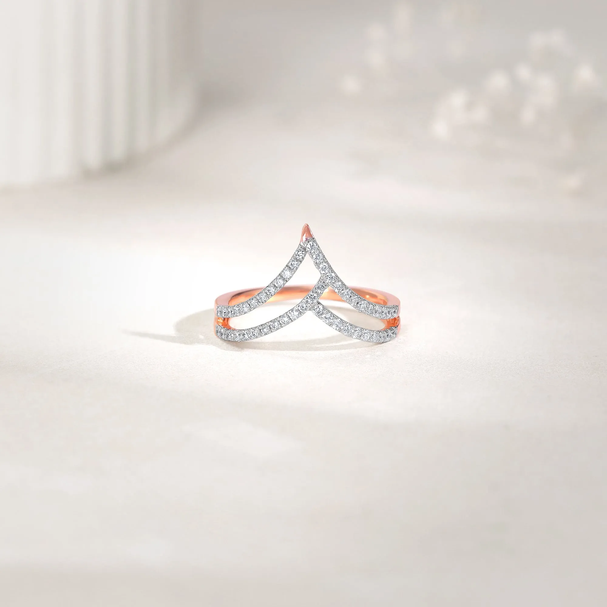 Rose Gold Virtue Diamond Vanki Ring