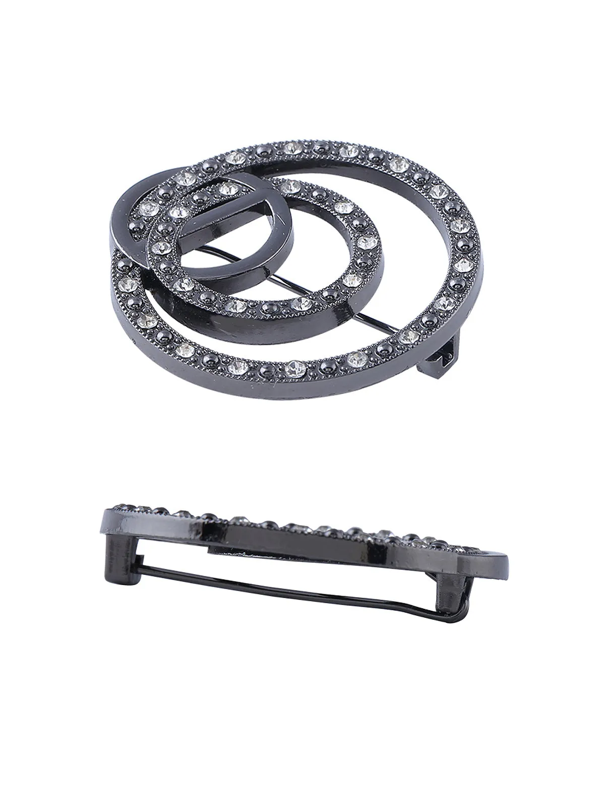 Round Shape Ring Design Decorative Diamond Brooch Pin