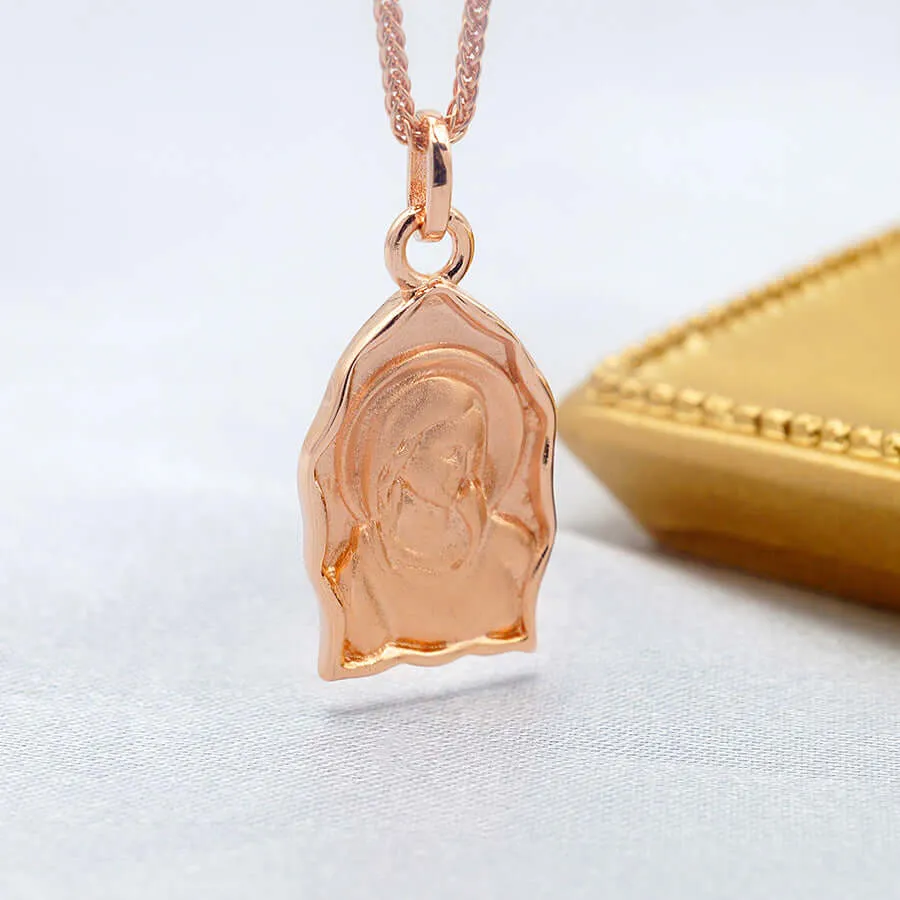 S925 Vintage Virgin Mary Sisters Collarbone Chain Virgencita Necklace