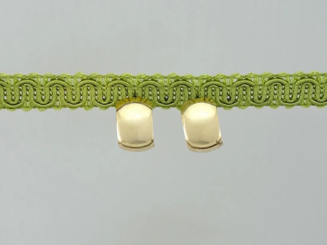 Semi Hoop Earrings in Polished Yellow Gold