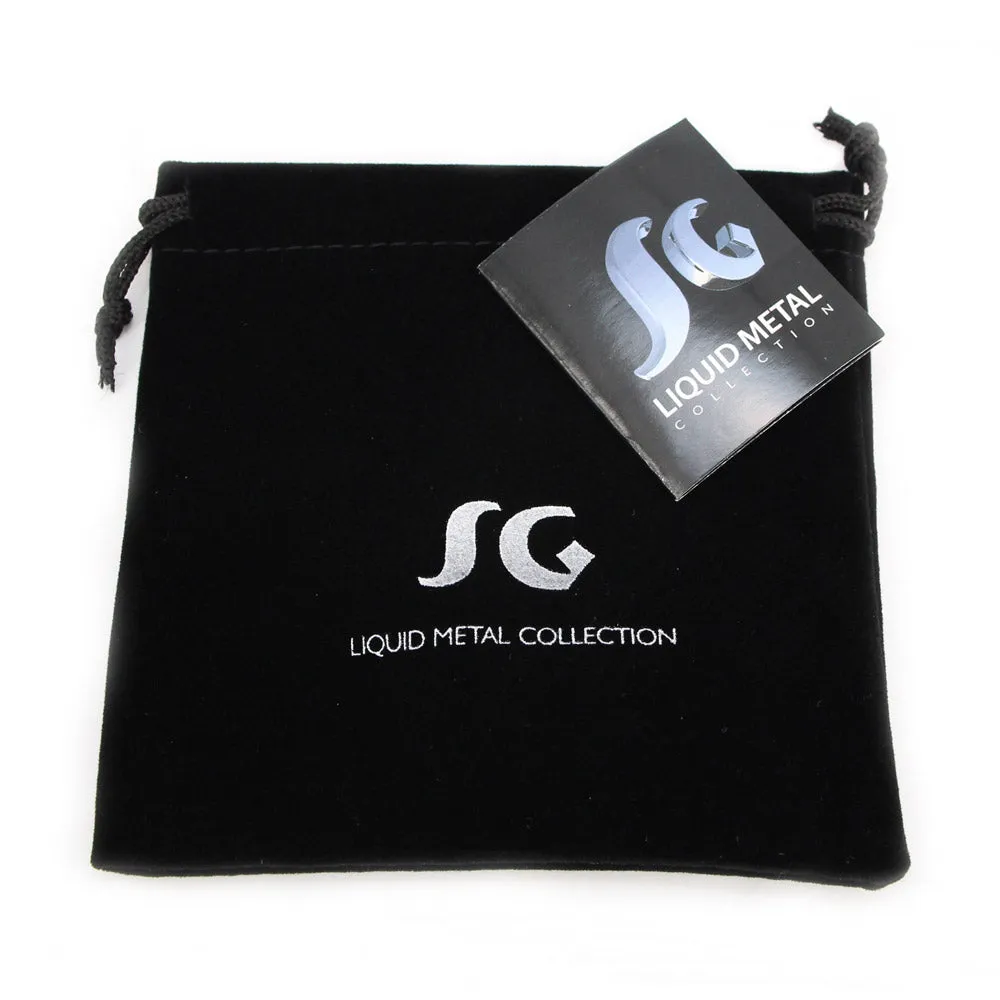 SG Liquid Metal MINI D-N Chrome Finish Bracelet by Sergio Gutierrez