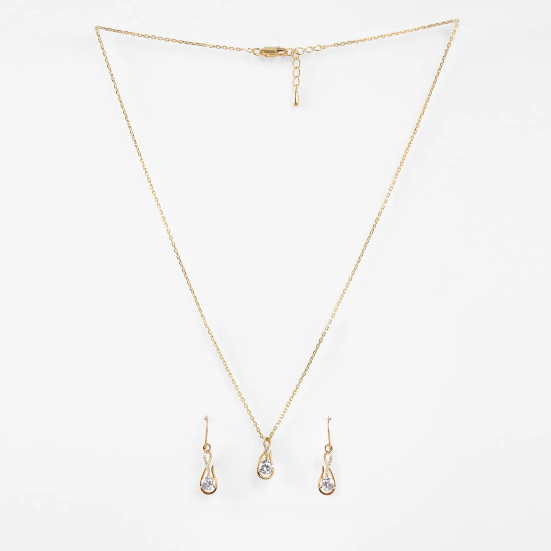 Silver Ceci Solitaire Jewellery Set