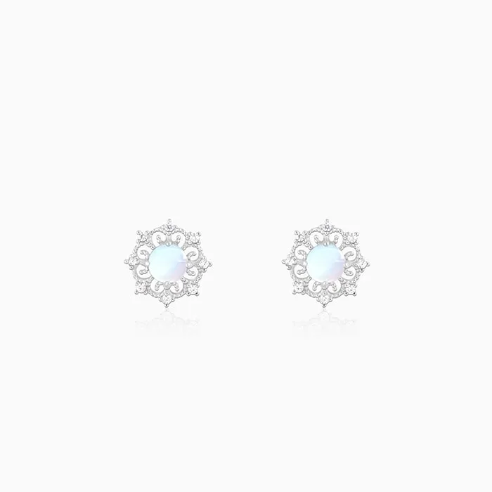 Silver Charming Like A Flower Earrings