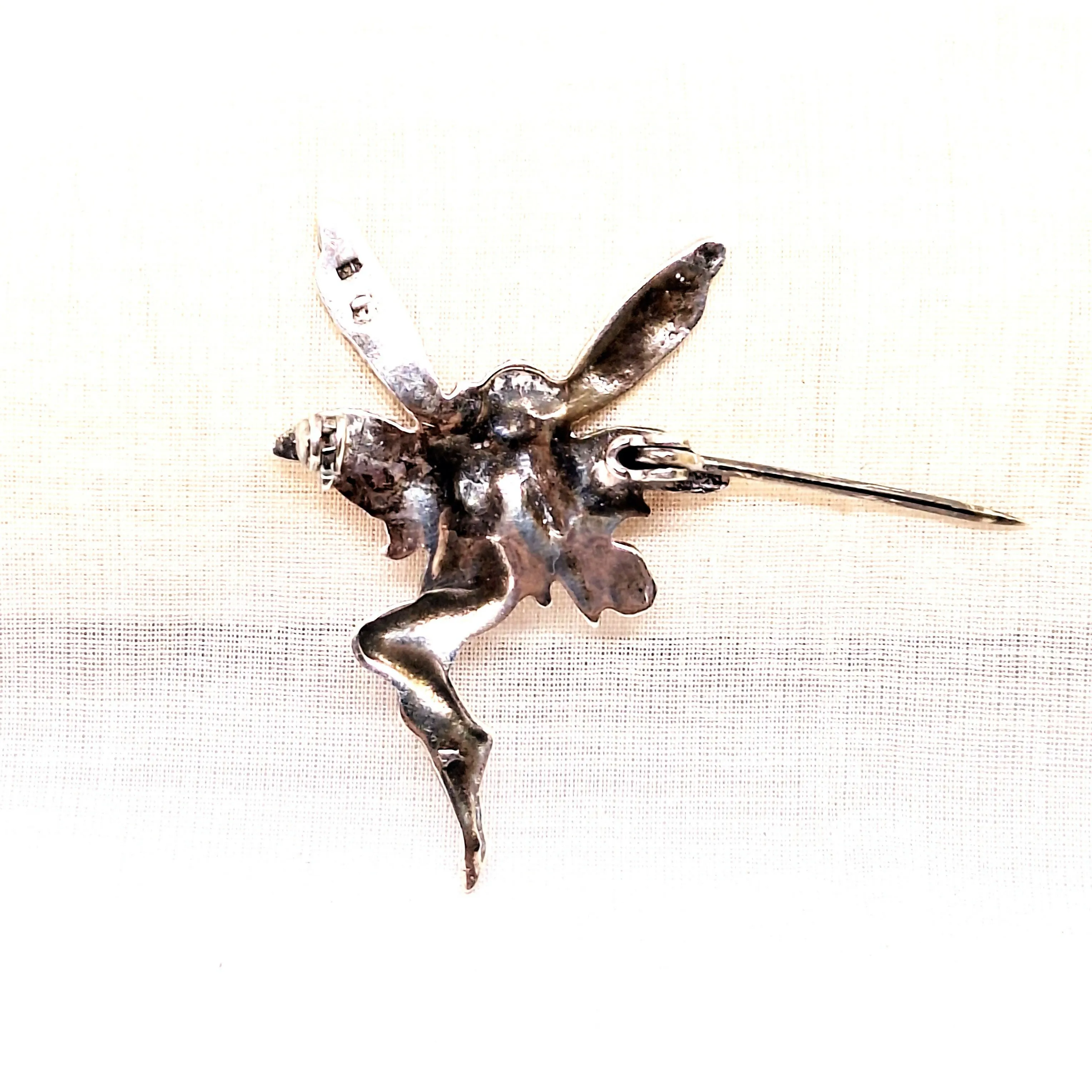 Silver Fairy Brooch