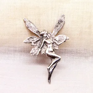 Silver Fairy Brooch