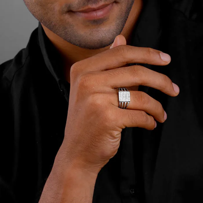 Silver Plethoric Ring For Him
