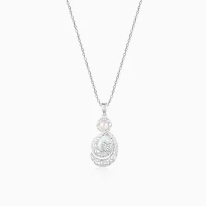Silver Pure Affection Pendant With Link Chain