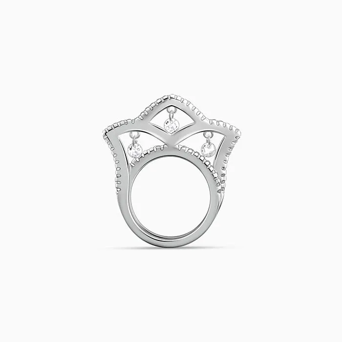 Silver Regal Crown Ring