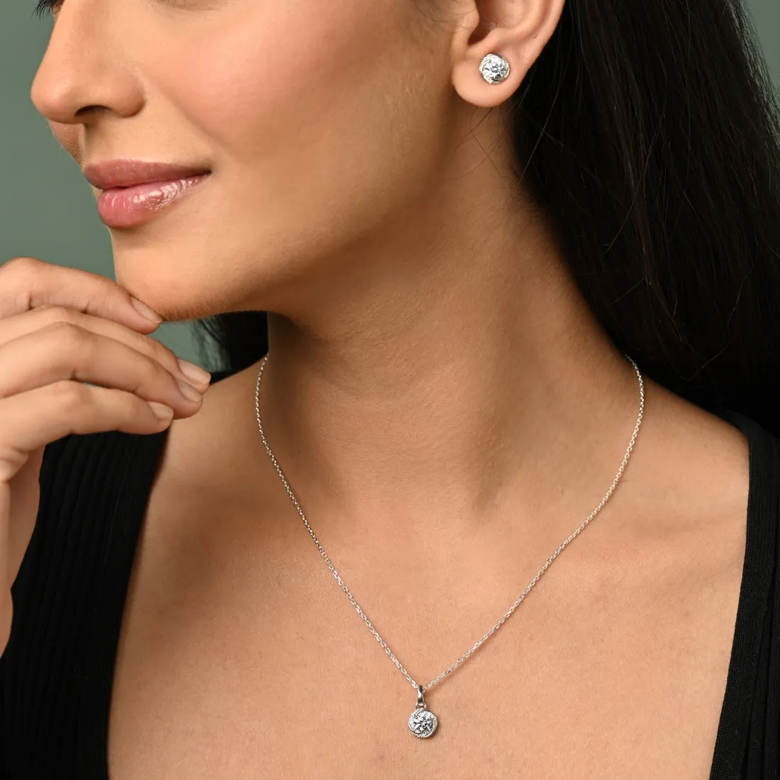Silver Renzo Designer Jewellery Set