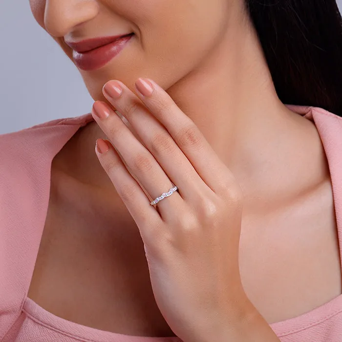Silver Steps of Love Ring
