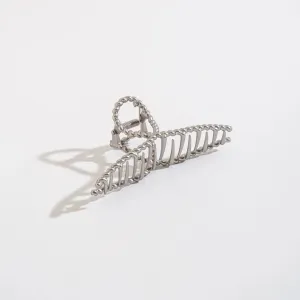 Silver Twist Claw Clip