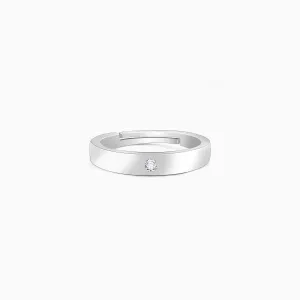 Silver Zircon True Love Ring