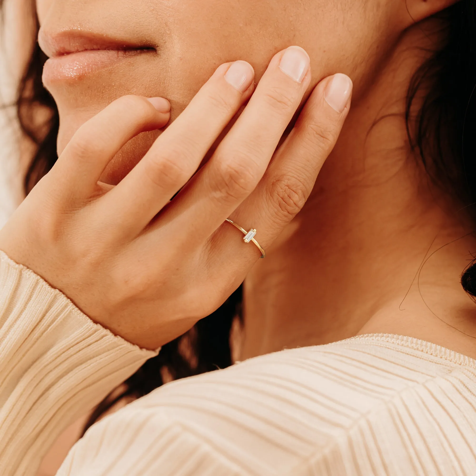Single Baguette Diamond Ring, Sophia
