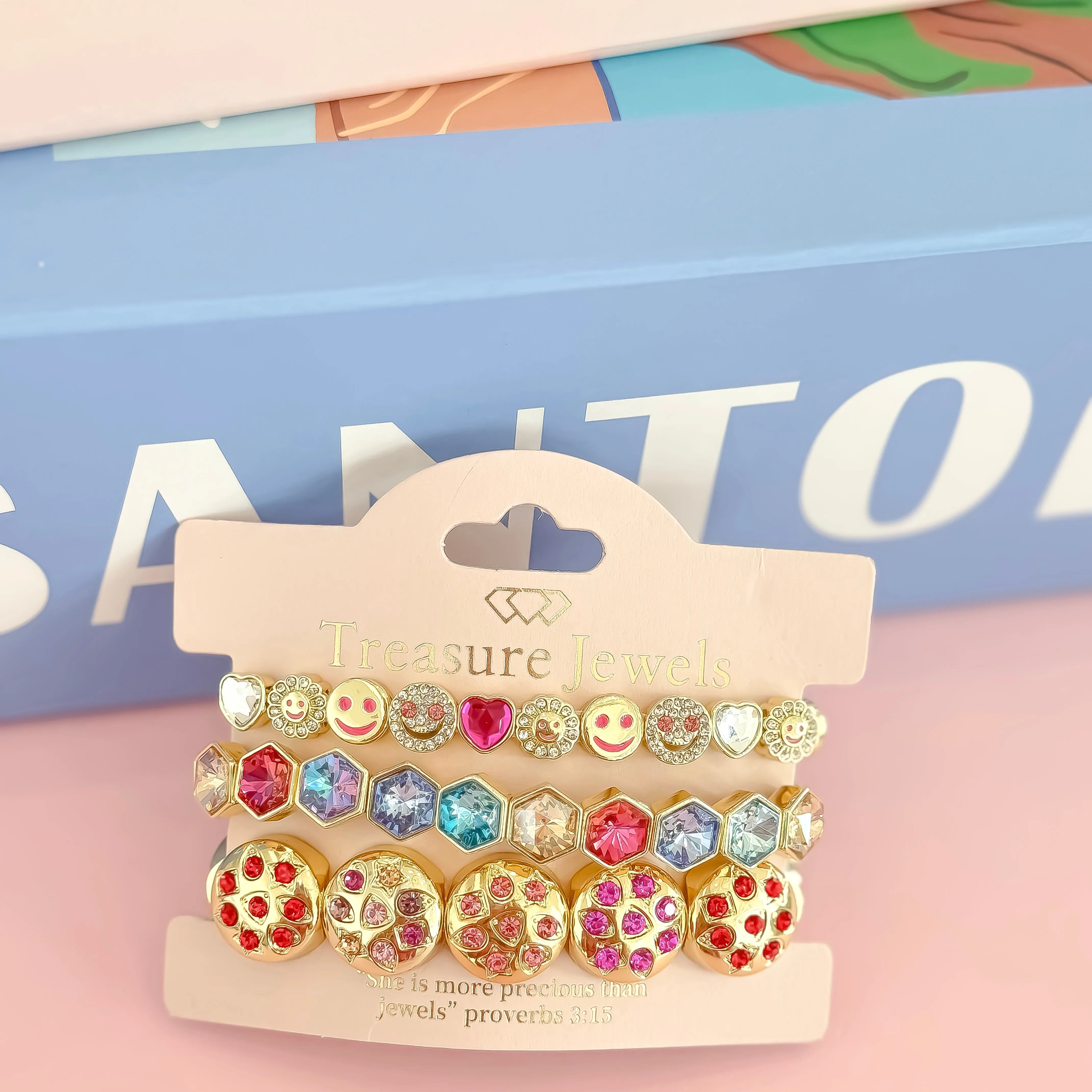 Smiley Sparkle Bracelet Set