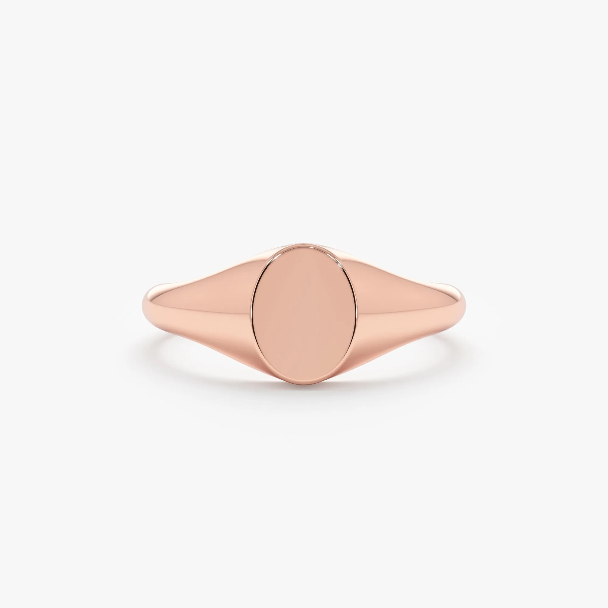 Solid Gold Oval Signet Ring, Trina