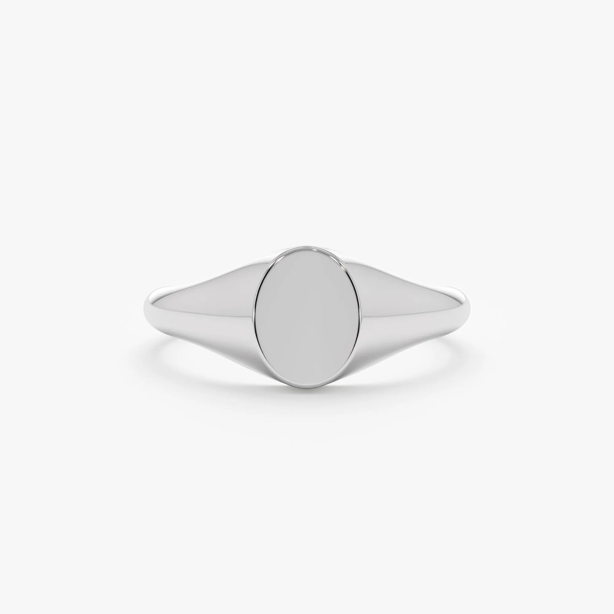 Solid Gold Oval Signet Ring, Trina