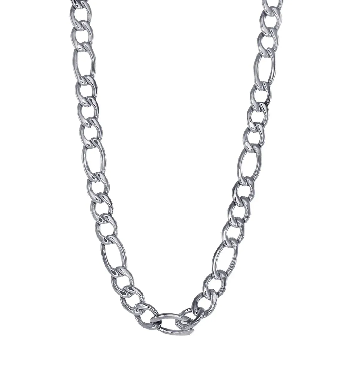 Stainless Steel 6mm Figaro Necklace