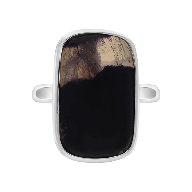 Sterling Silver Blue John Abstract Ring D