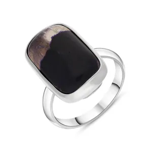 Sterling Silver Blue John Abstract Ring D