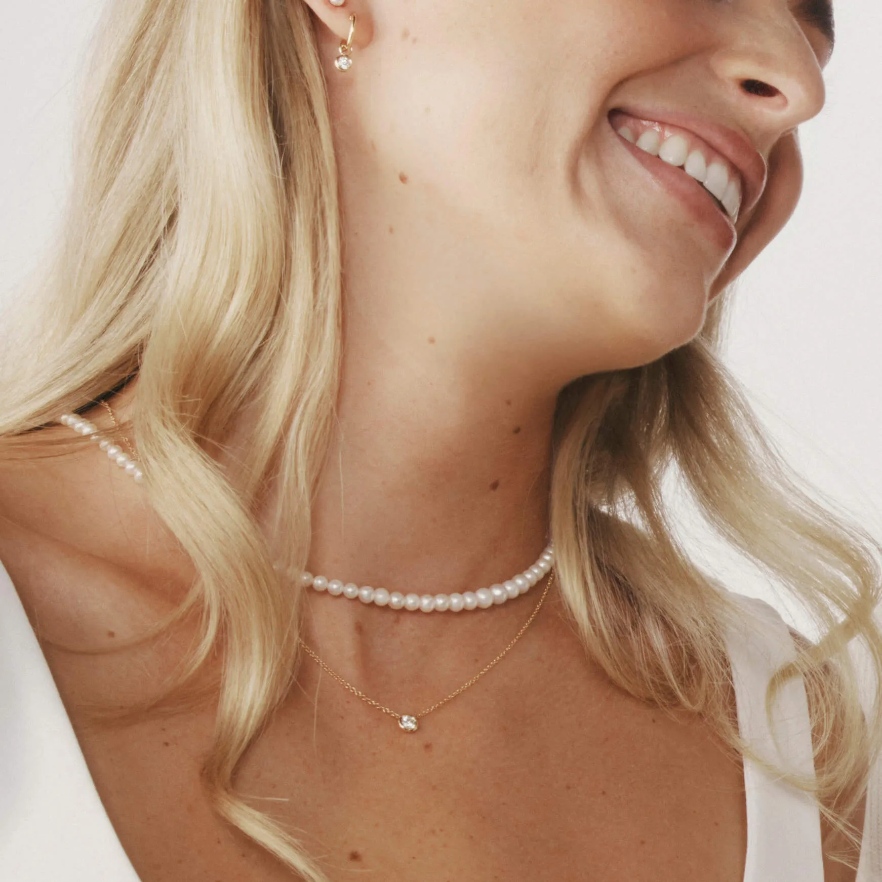 Sterling Silver Graduated Pearl Zelda Strand