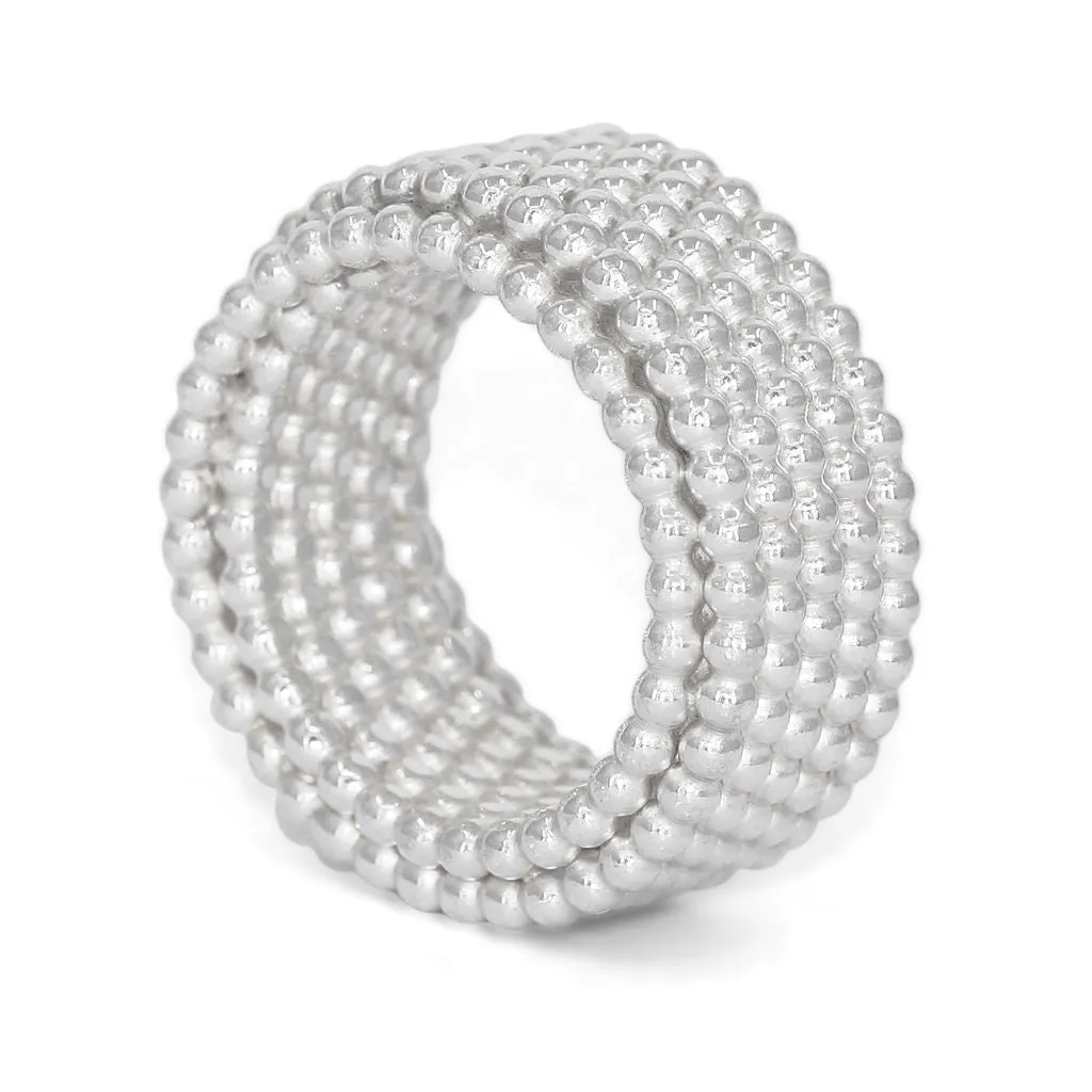 Tanja Friedrichs Sterling Silver Five Row Loope Band Ring