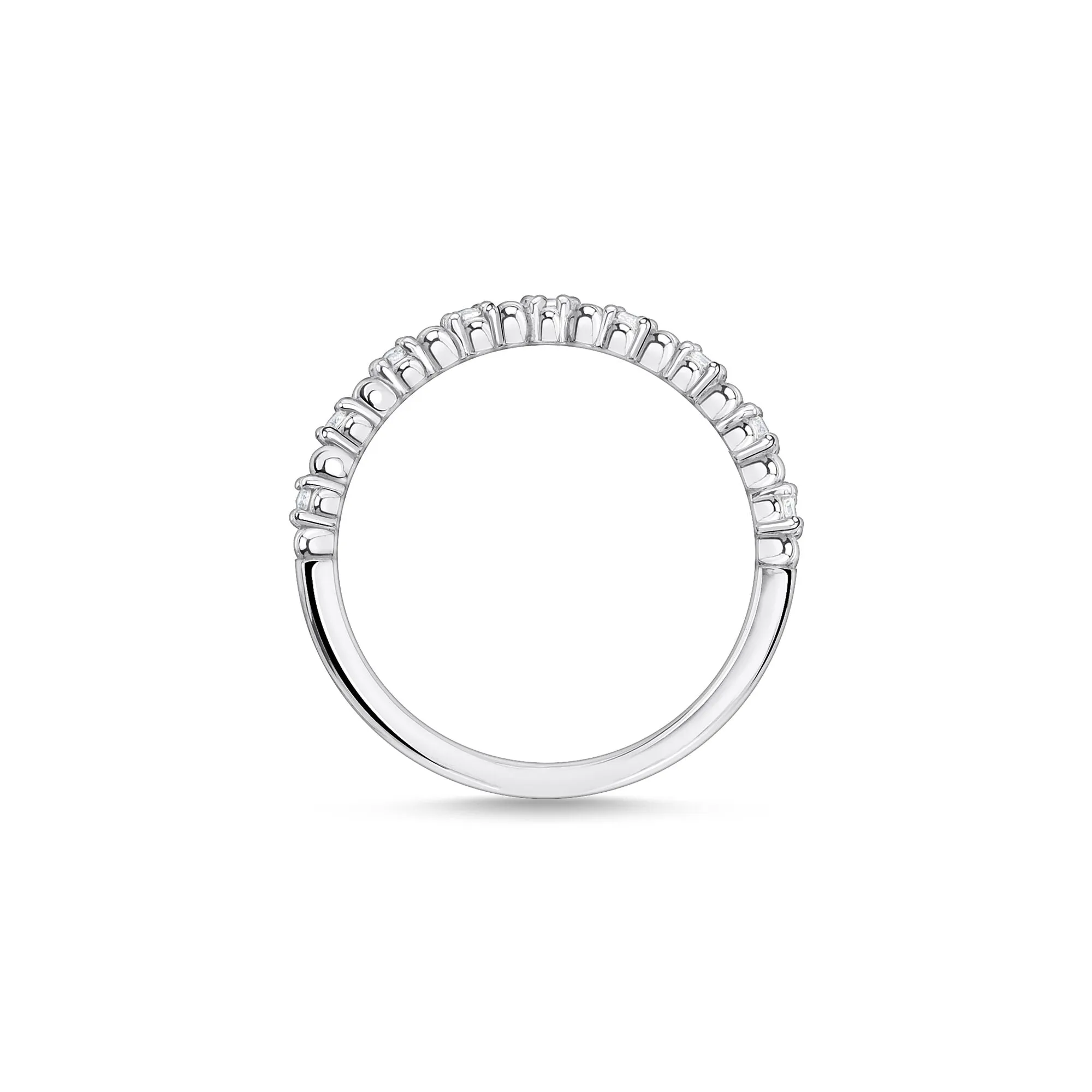 Thomas Sabo Charm Club Sterling Silver White CZ X Shape Ring