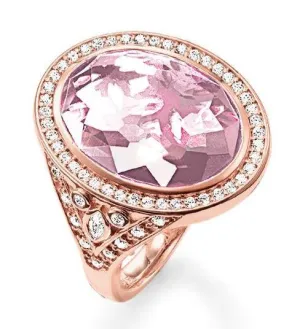 Thomas Sabo Ring Glam And Soul Rose Quartz Eternity of Love Rose Gold D
