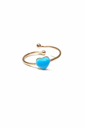 Topy Heart Ring in 926 Sterling Silver with Rose Gold Plating