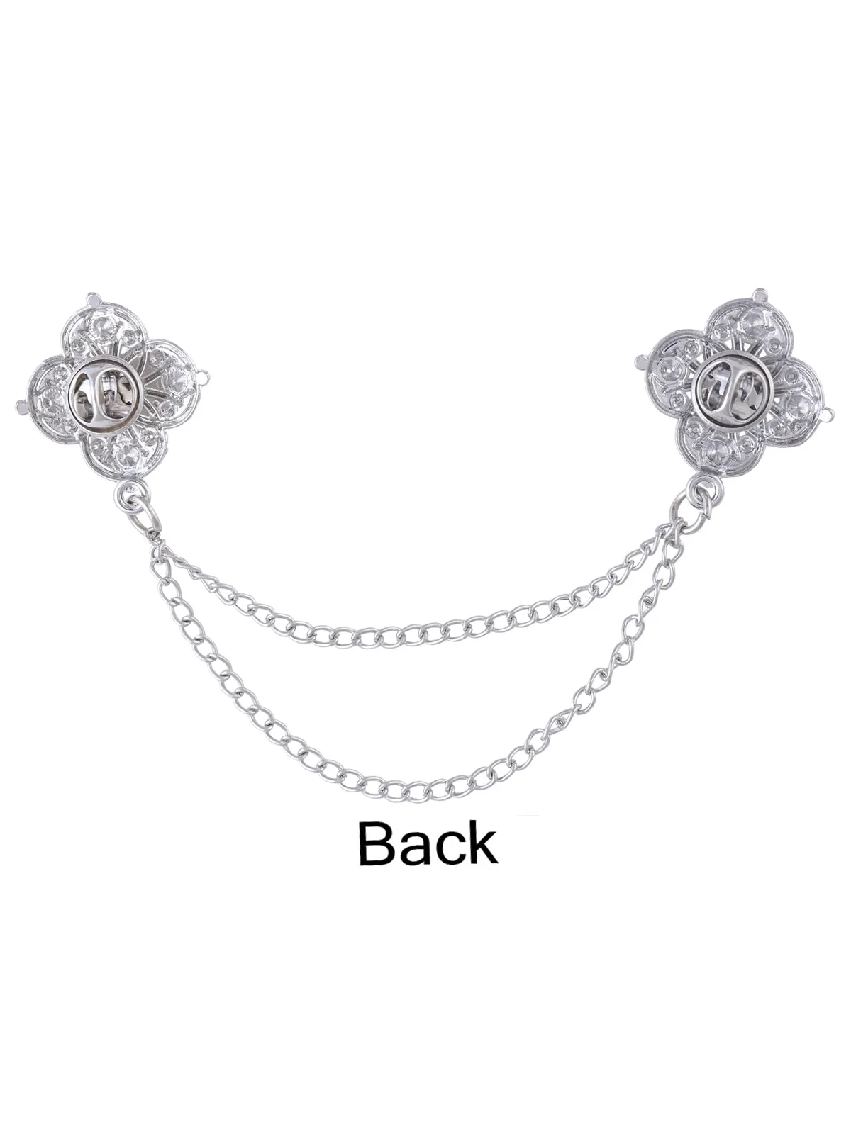 Traditional Double Chain Hanging Flower Brooch