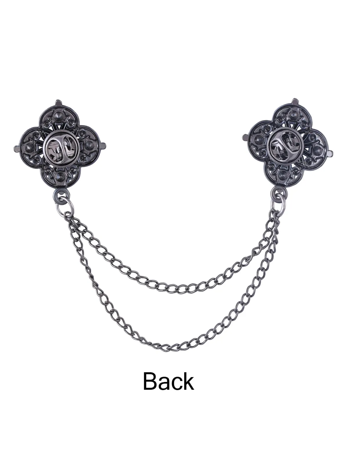 Traditional Double Chain Hanging Flower Brooch