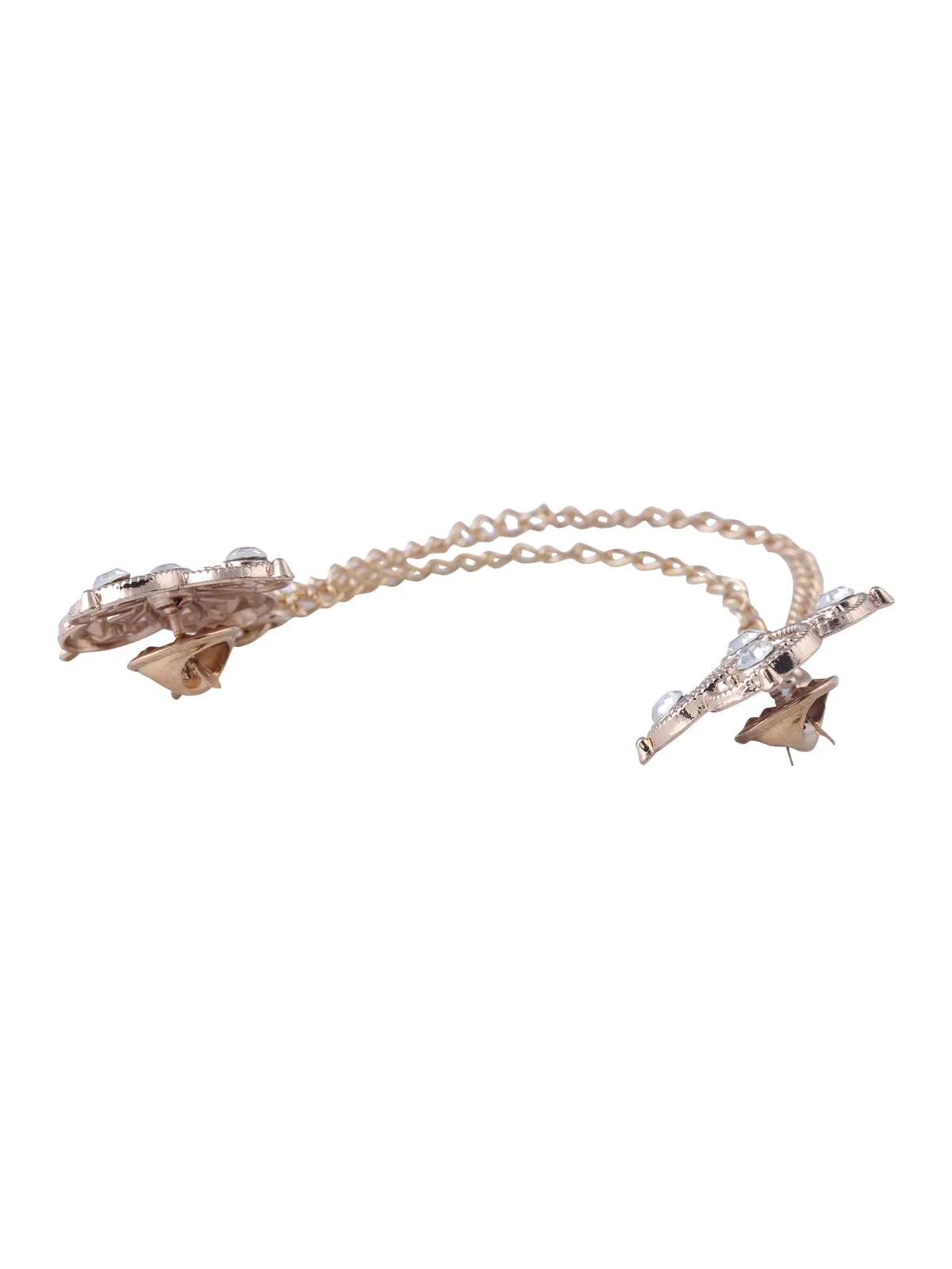 Traditional Double Chain Hanging Flower Brooch
