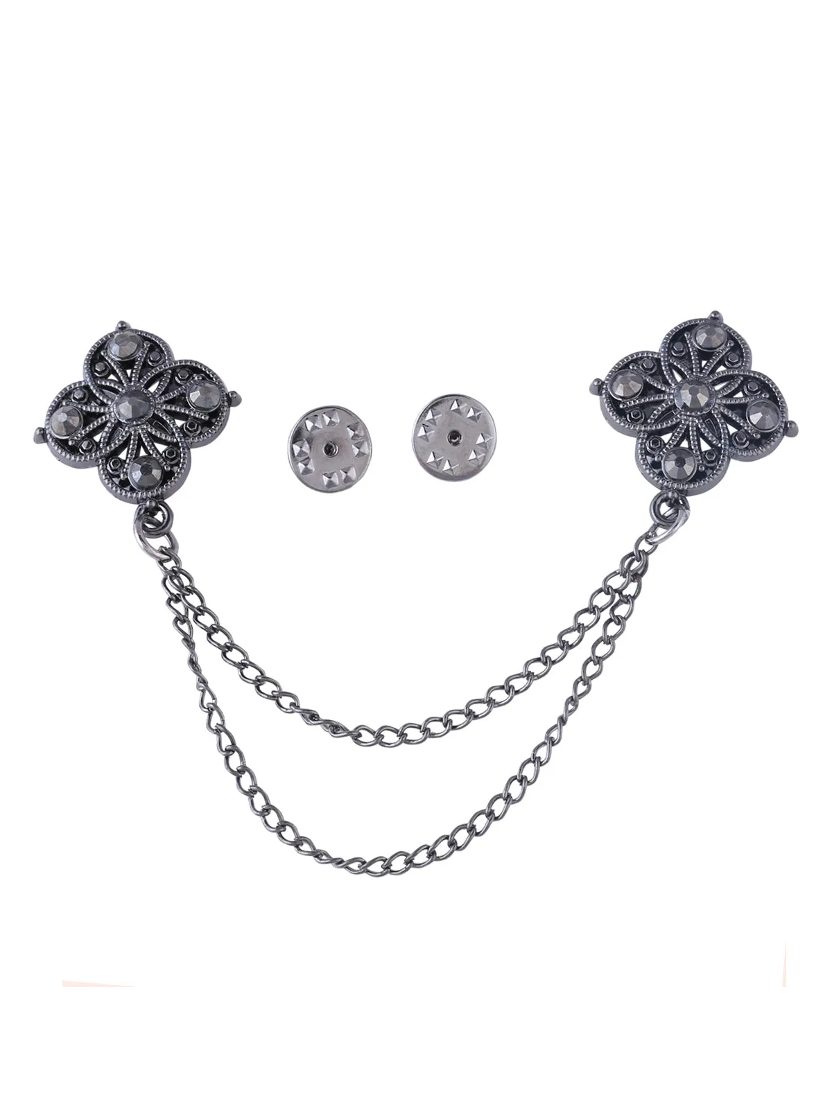 Traditional Double Chain Hanging Flower Brooch