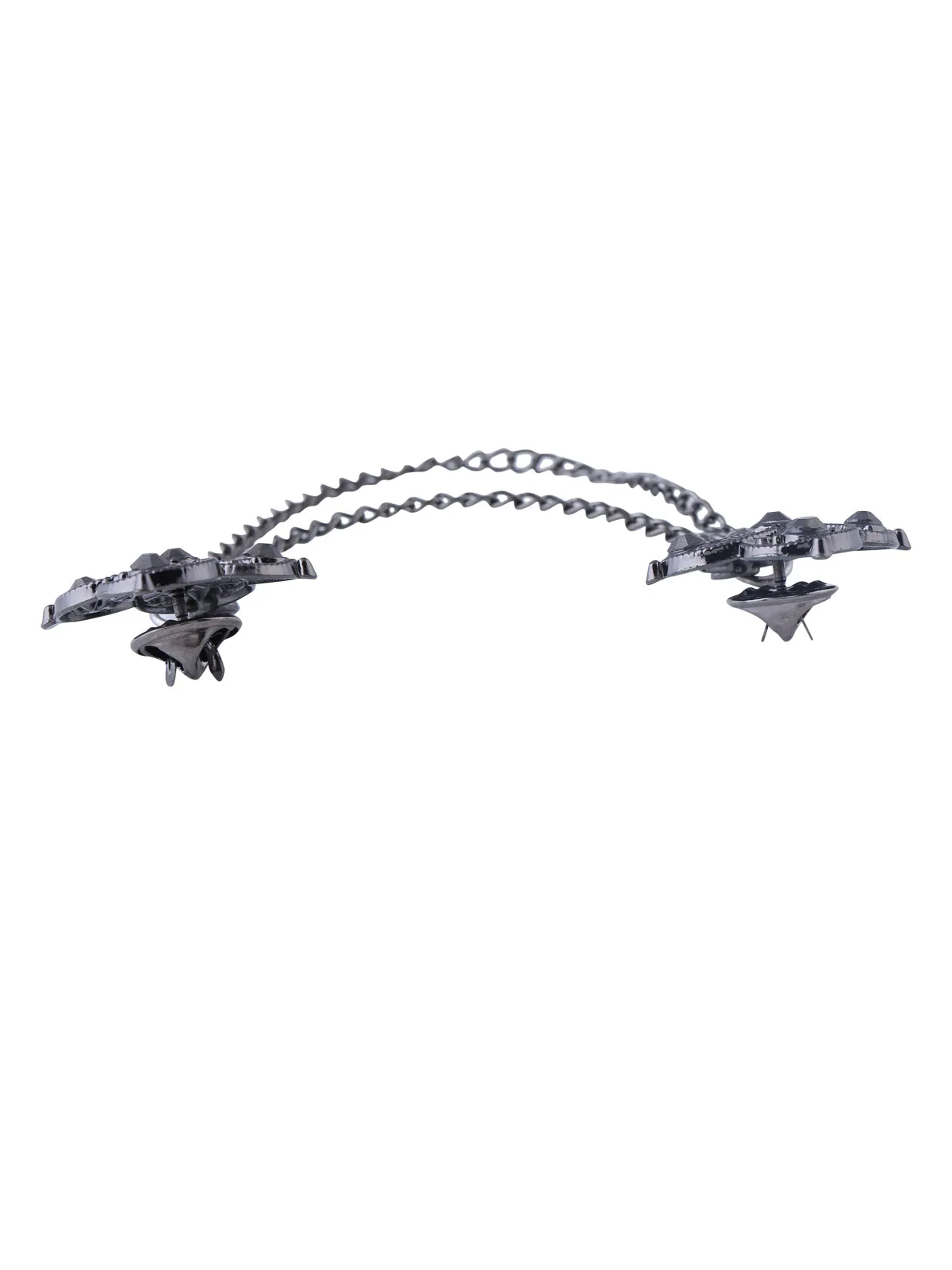 Traditional Double Chain Hanging Flower Brooch