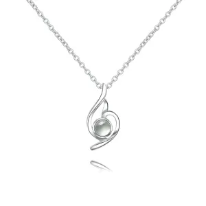 Twist Heart Projection Necklace For Engagement Necklace With Picture Inside
