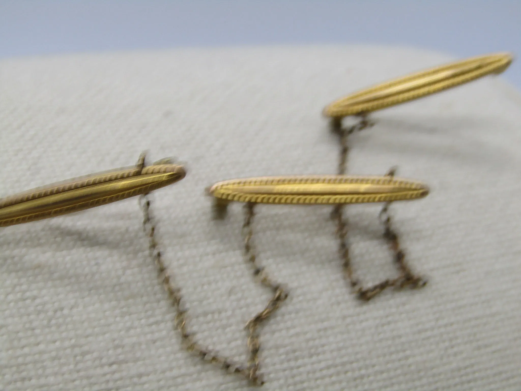 Victorian Scatter Bar Brooch Set of Three Pins, Gold Filled, C-Clasps
