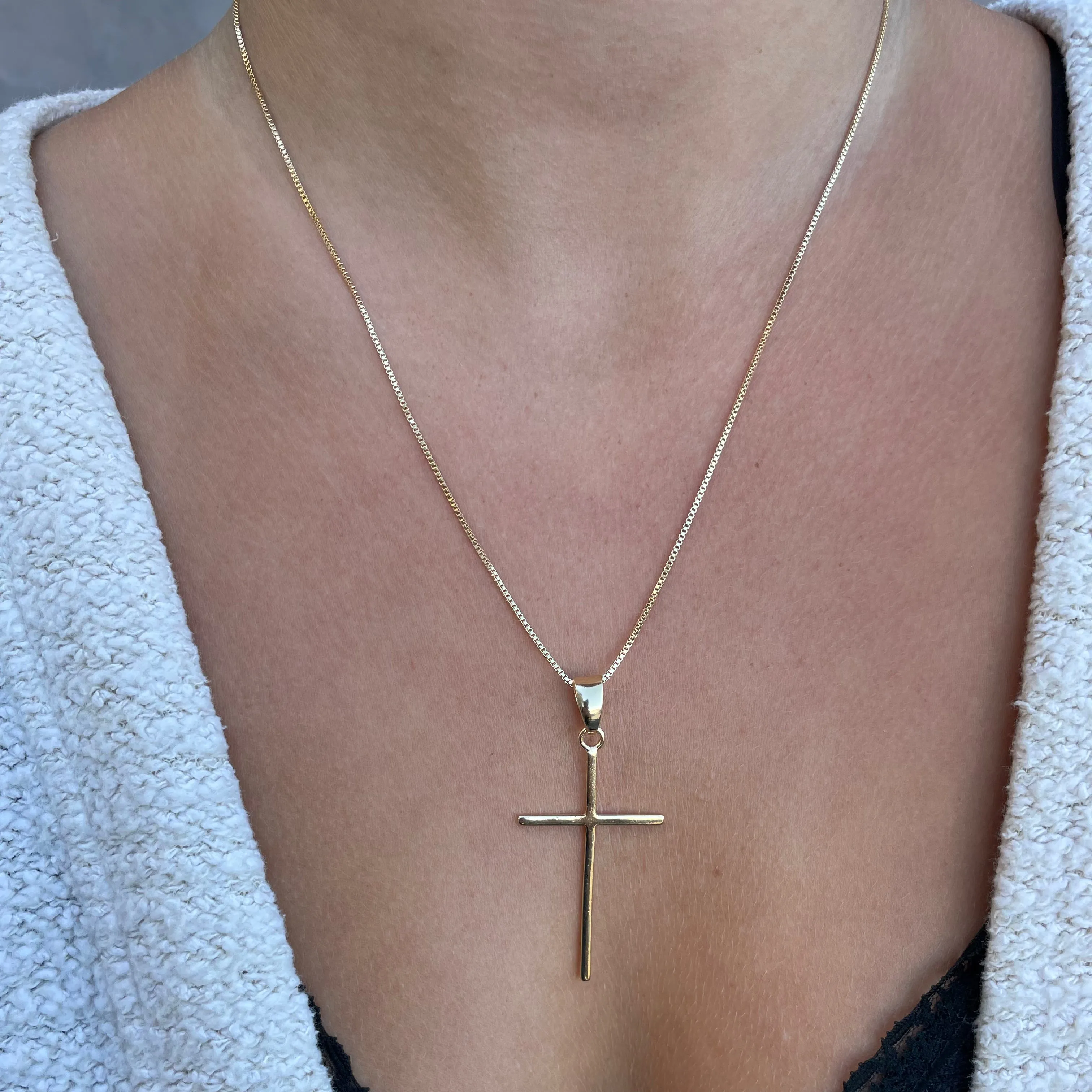 Vigil Cross Necklace - Gold