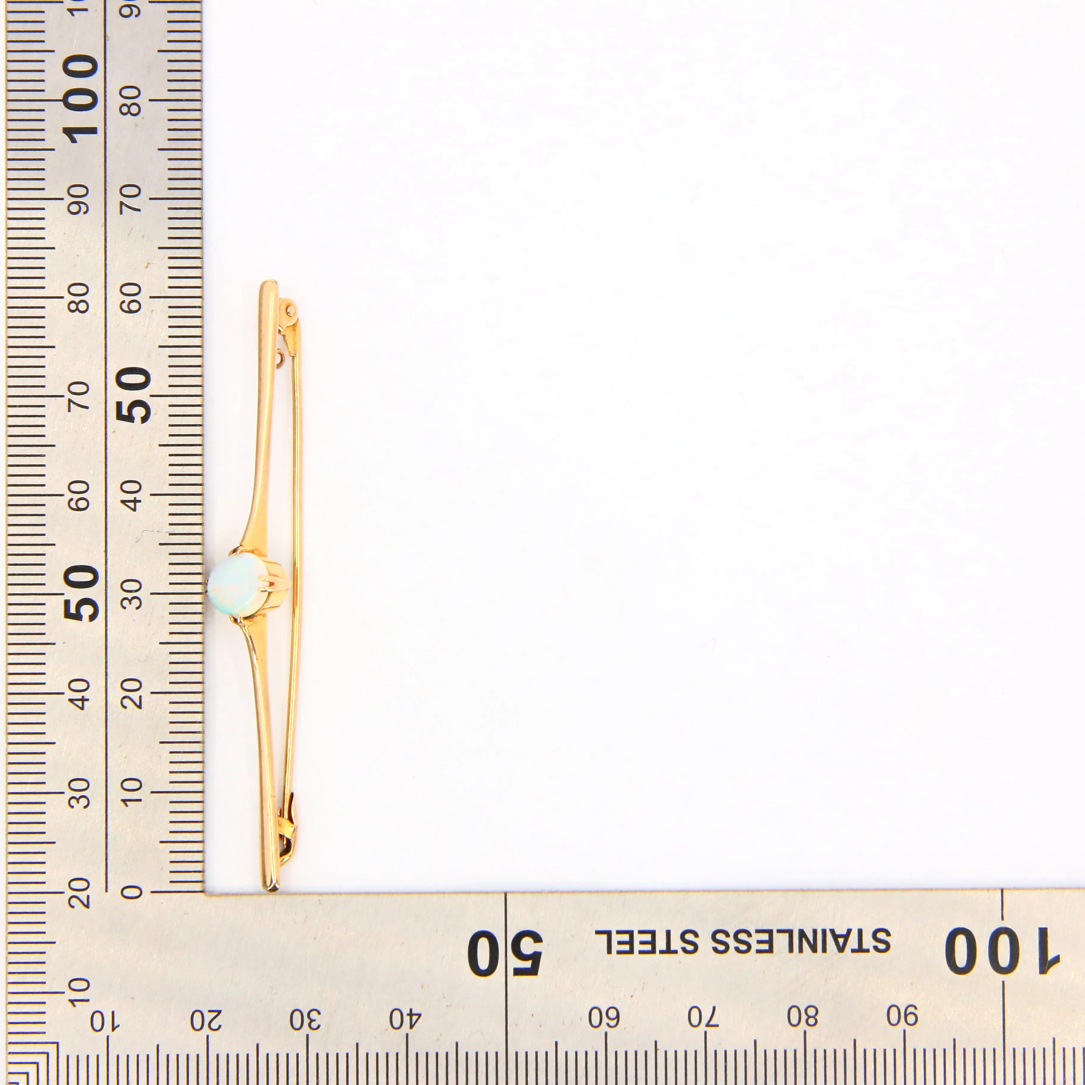 Vintage 9ct Opal Brooch 9 Carat Yellow Gold Antique Gift Boxed