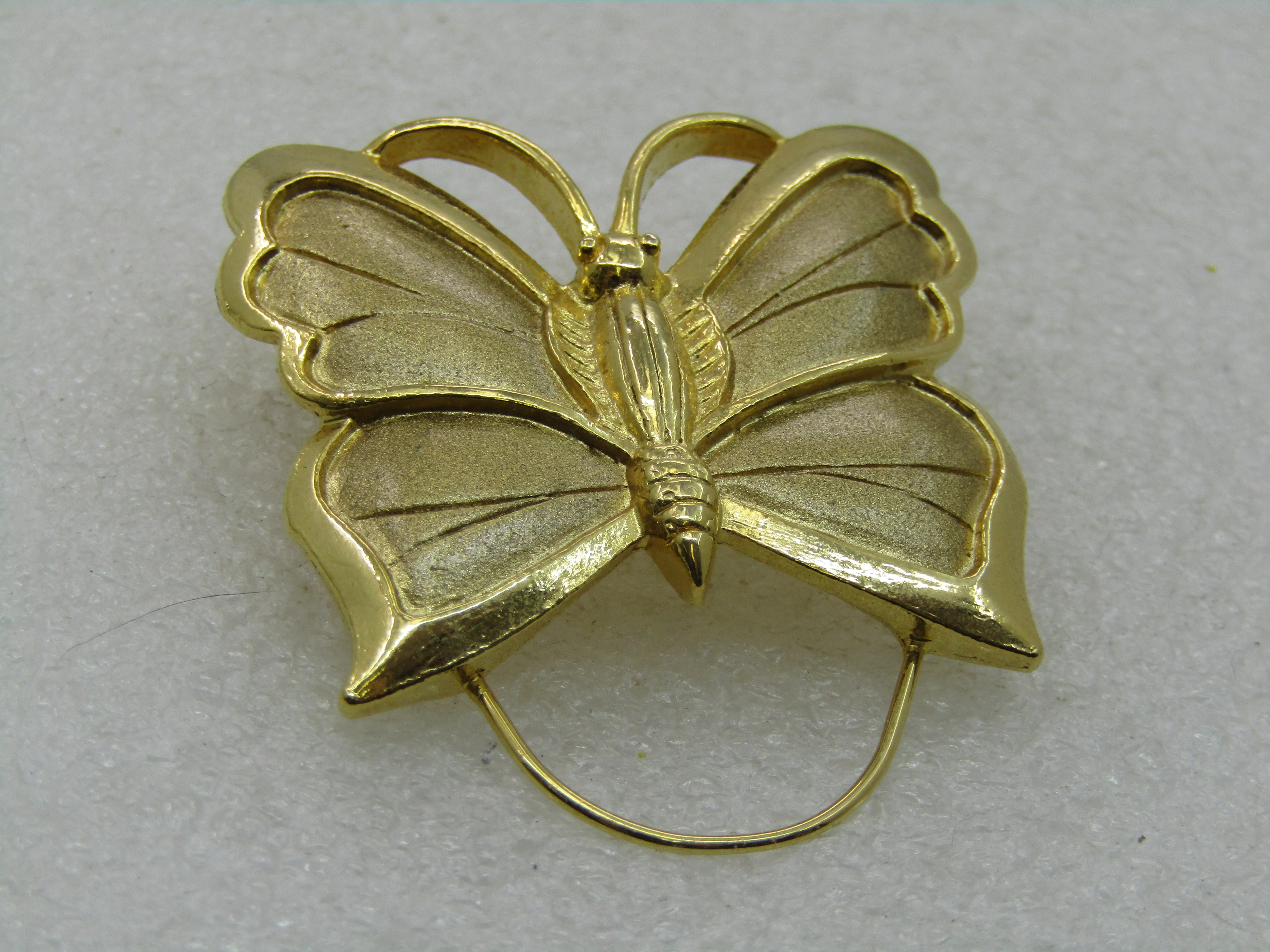 Vintage Butterfly Brooch with Drop, Signed Torino, 1970's-1980's