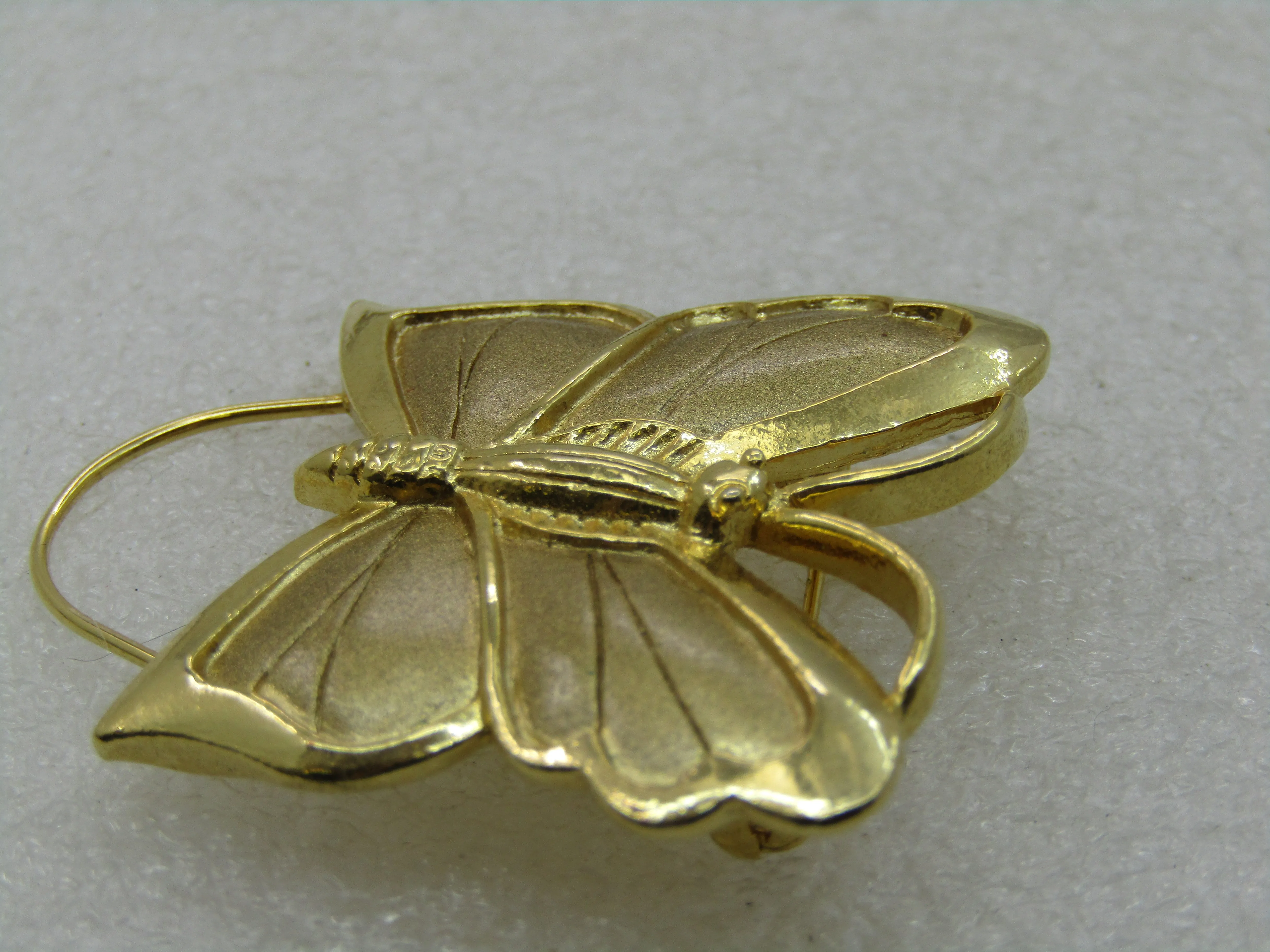 Vintage Butterfly Brooch with Drop, Signed Torino, 1970's-1980's