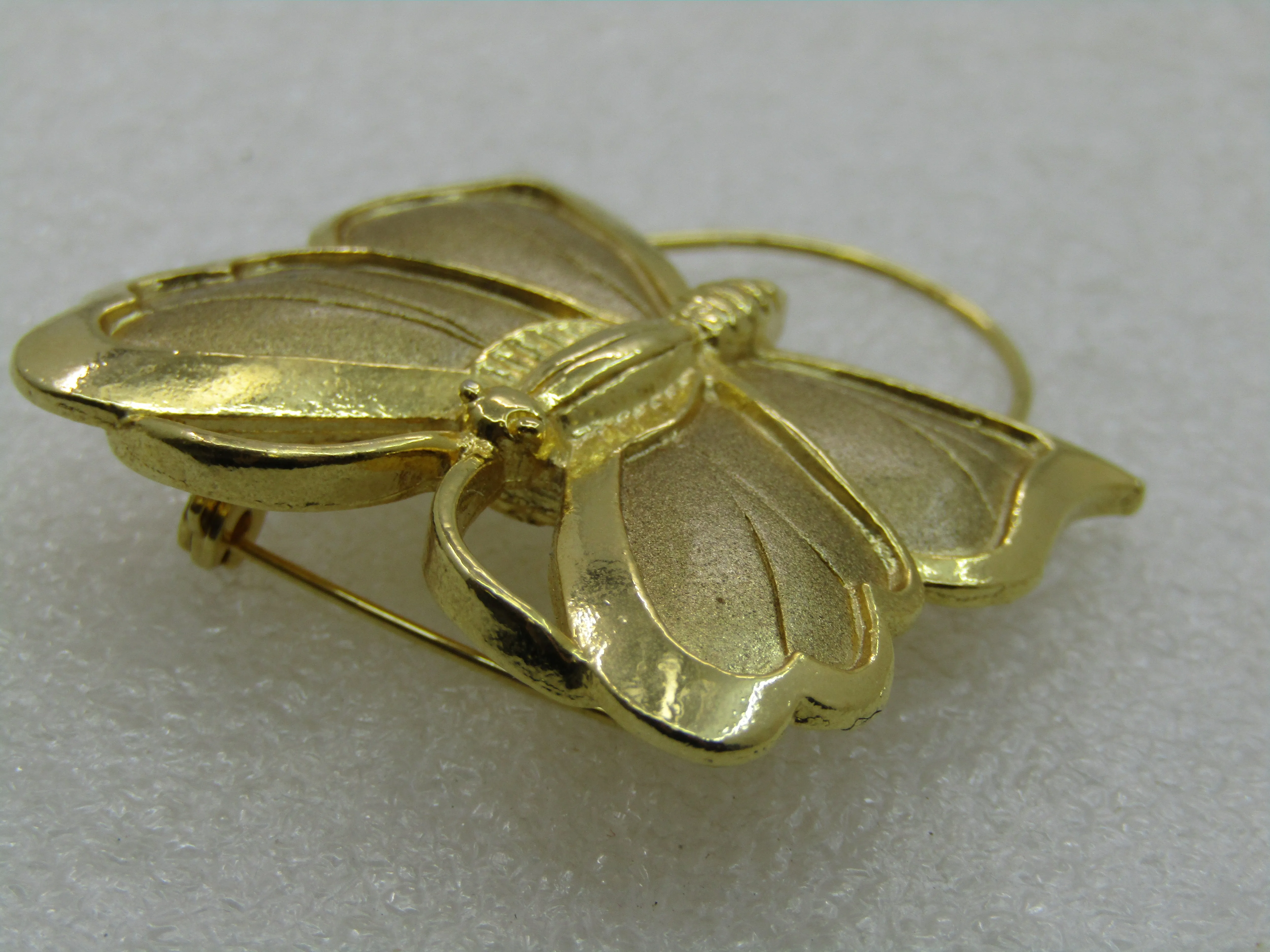 Vintage Butterfly Brooch with Drop, Signed Torino, 1970's-1980's