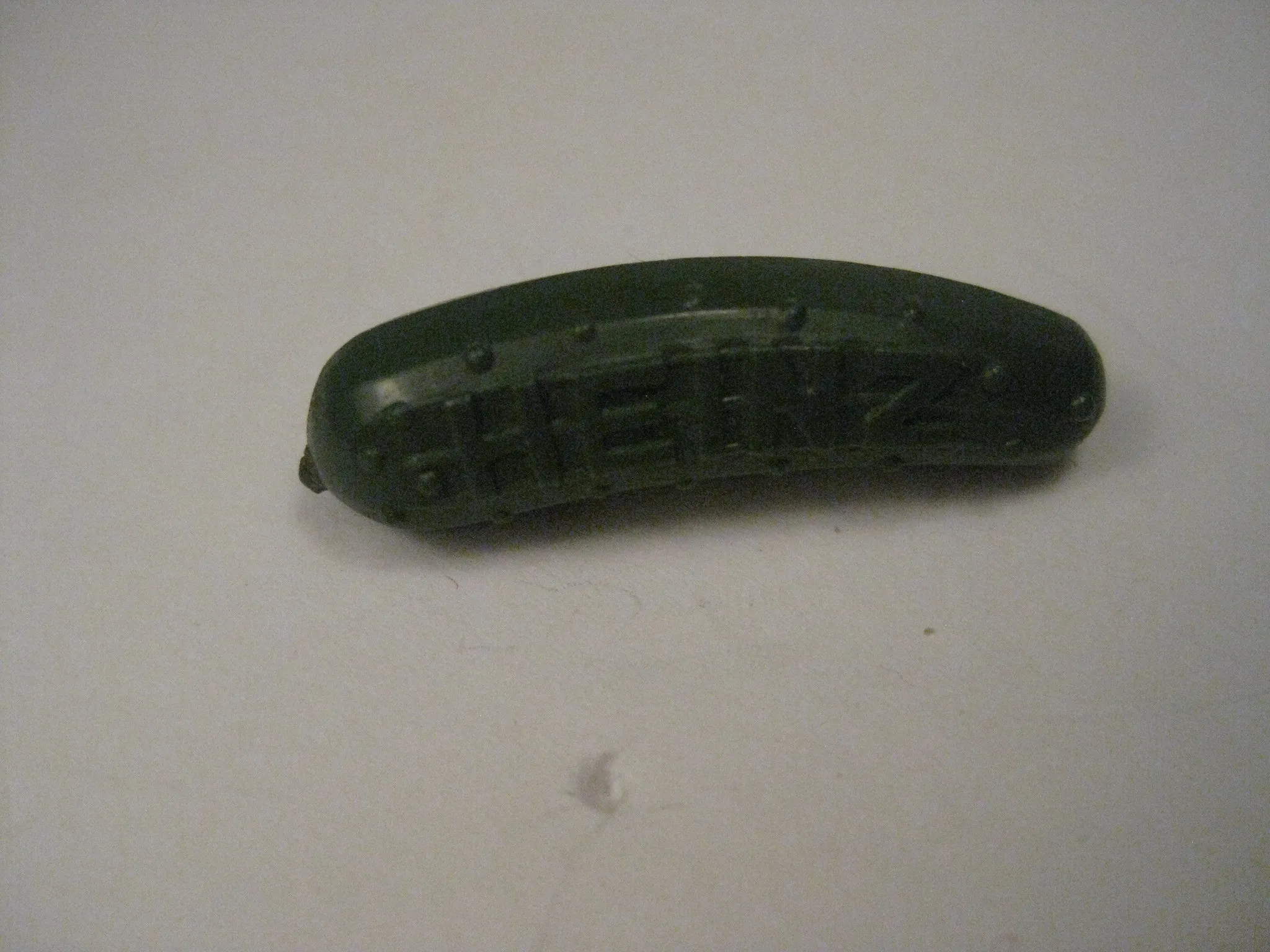 Vintage Heinz Green Pickle Advertising Brooch, 1.25" long
