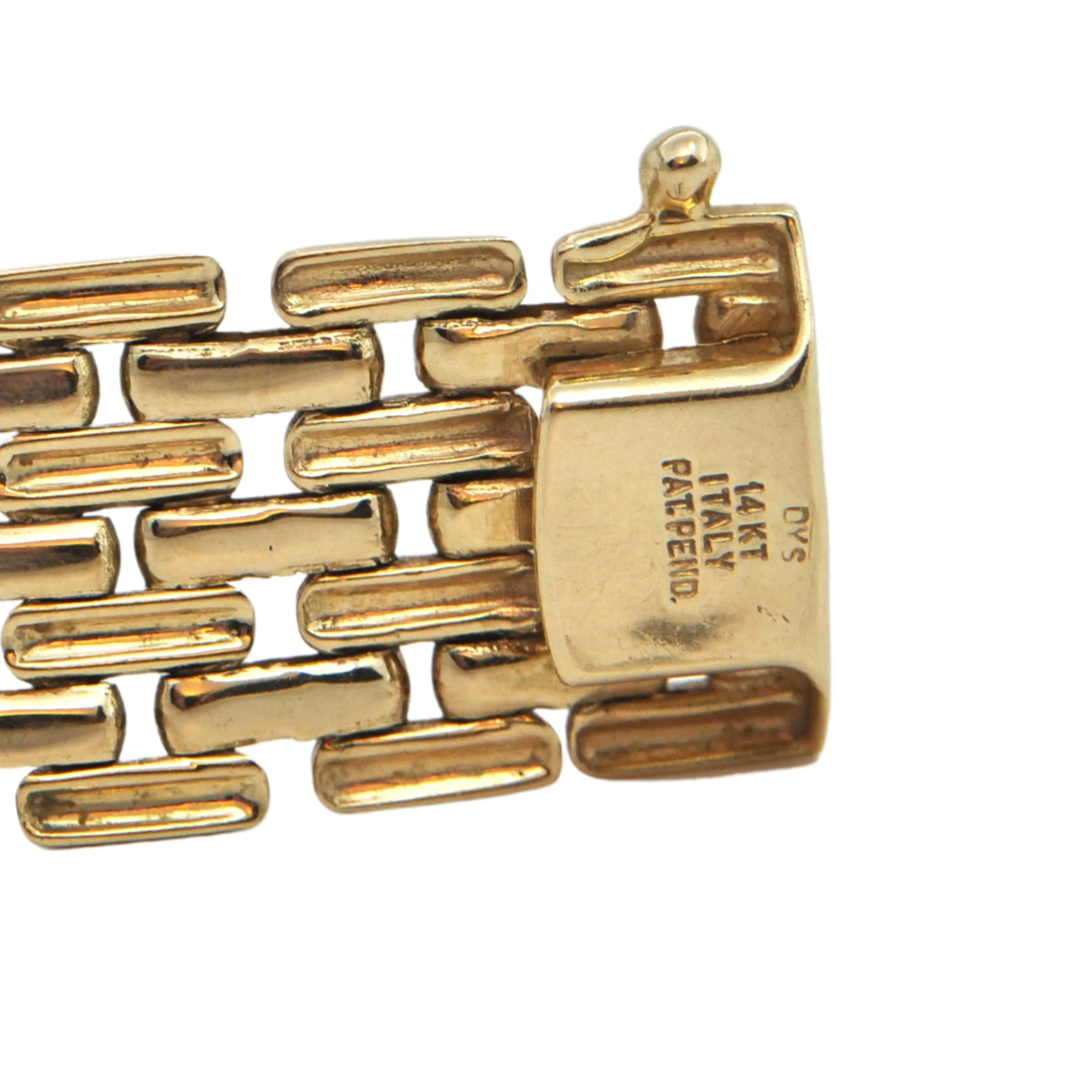 Vintage Italian 14K Gold Panther Link Necklace